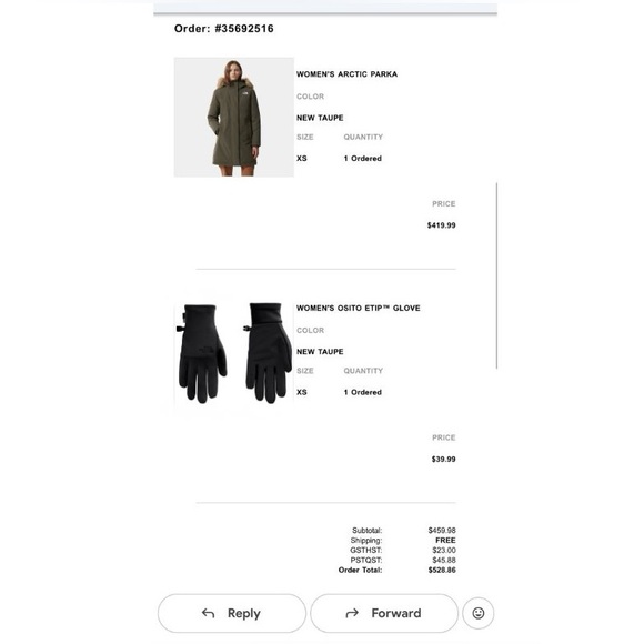 The North Face Women's Arctic Parka - Olive Green - Picture 6 of 6